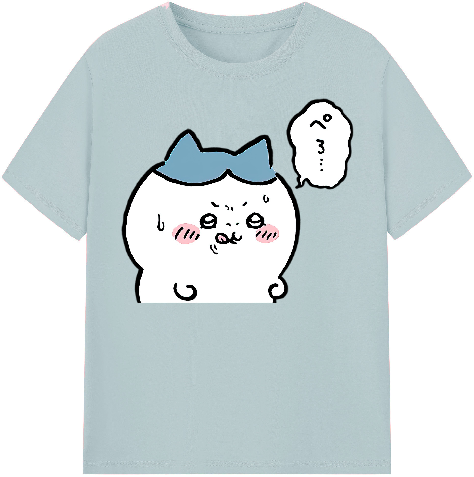 （画像用） ちいかわ ハチワレ Chii-kawa hachiware 綿100％半袖Tシャツ（フロントプリント）